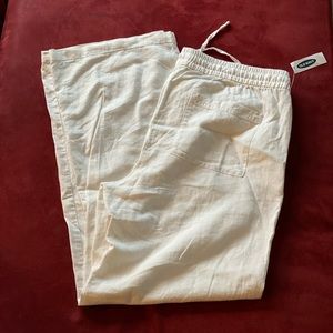 BRAND NEW white linen pants